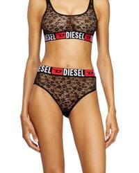 DIESEL - Nylon Lace Panties With Logo - Lyst