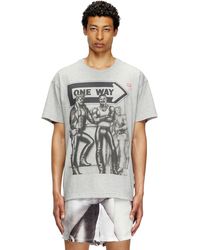 DIESEL - T-Shirt With Graphic Print - Lyst