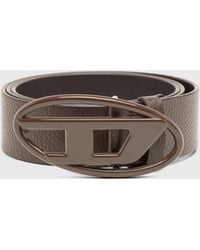 DIESEL - 4Cm Gürtel Aus Leder Mit Matter Oval D-Schnalle - Lyst