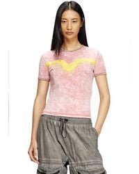DIESEL - Camiseta De Fit Entallado Con Estampado En Relieve Oval D - Lyst