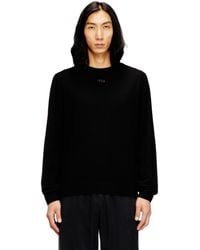 DIESEL - Wool Jumper With Cut-Out Logo - Lyst