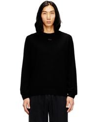 DIESEL - Jersey De Lana Con Logotipo Recortado - Lyst