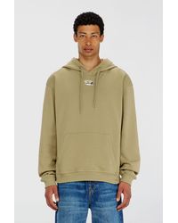 DIESEL - Cotton Hoodie With Metallic Oval D - Lyst