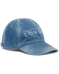 DIESEL - Denim Baseball Cap With For Successful Loving Logo - Lyst