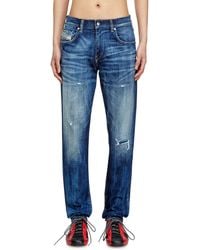 DIESEL - Slim Jeans Regular Waist 2019 D-Strukt, Dark, Zip Fly - Lyst