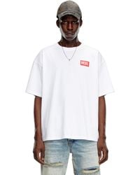 DIESEL - T-Shirt With Jacquard Logo Patch - Lyst