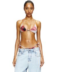 DIESEL - Bikini Top With Blurred Print - Lyst