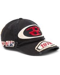 DIESEL - Baseball Cap With Embroidered Patches - Lyst