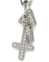 DIESEL - Metal Sagittarius Charm With Rhinestones - Lyst