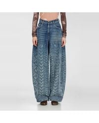 DIESEL - Relaxed Jeans High Waist 1987 D-Khelz, Dark, Button Fly - Lyst