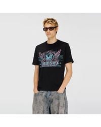DIESEL - Cotton T-Shirt With Graphic Print - Lyst