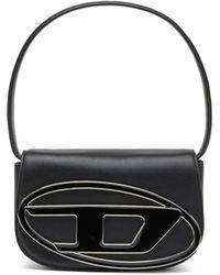 DIESEL Shoulder Bag In Nappa Leather - Black