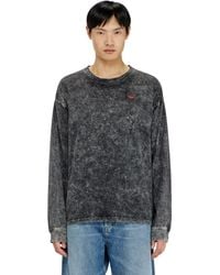 DIESEL - Long Sleeve Top With Treated Effect - Lyst