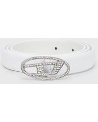 DIESEL - Rhinestone-Embellished Leather Belt - Lyst