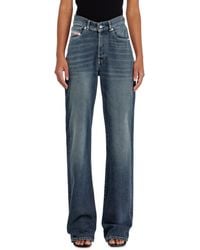 DIESEL - Regular Jeans High Waist 1971 D-Sent, Dark, Button Fly - Lyst