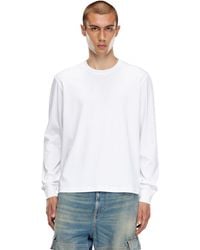 DIESEL - Long-Sleeve T-Shirt With Tonal Print - Lyst
