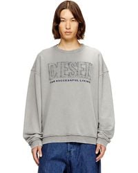 DIESEL - Sudadera De Algodón Con Logo Aplicado - Lyst