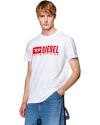 DIESEL - T-shirt avec imprimé à logo effet taché - Lyst