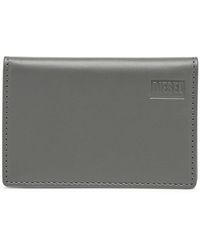 DIESEL - Bi-fold Card Holder In Two-tone Leather - Lyst