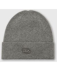 DIESEL - Berretto A Costine Con Ricamo D - Lyst