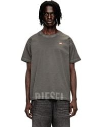 DIESEL - Camiseta De Cuello Redondo De Algodón Con Estampado - Lyst