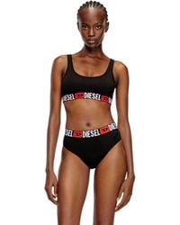 DIESEL - Cotton Bralette With Logo - Lyst