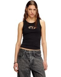 DIESEL - Tanktop Mit Ausgeschnittenem Oval D-Logo - Lyst