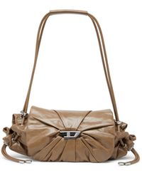 DIESEL - Scrunch-d S-shoulder Bag In Scrunched Leather - Lyst