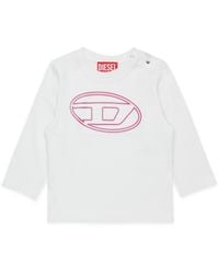 DIESEL - Baumwoll-T-Shirt Mit Logo-Print - Lyst