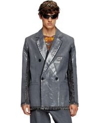 DIESEL - Denim Blazer With Half Coating - Lyst