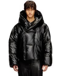 DIESEL - Hooded Steppjacke Aus Beschichtetem Gewebe - Lyst