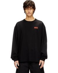 DIESEL - Relaxed Long-Sleeve T-Shirt With Logos - Lyst