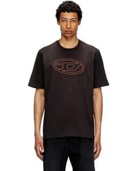 DIESEL - Camiseta Con Oval D En Relieve - Lyst