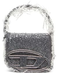 DIESEL - 1Dr Xs-Ikonische Mini-Tasche Aus Denim Mit Strass - Lyst