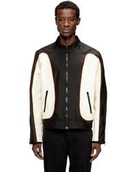 DIESEL - Nylon Jacket With Color Block And Piping Details - Lyst