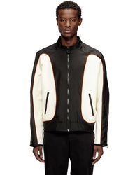 DIESEL - Nylon Jacket With Color Block And Piping Details - Lyst