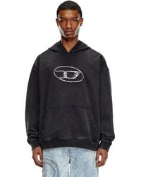DIESEL - Sweat-Shirt À Capuche Avec Logo Imprimé Multicouche - Lyst
