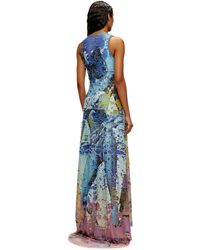 DIESEL - Destroyed Jersey Gown With Poster Print - Lyst