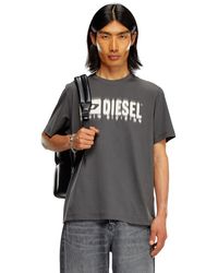 DIESEL - T-shirt With Blurry Logo - Lyst