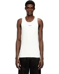 DIESEL - Cotton Tank Top With Logo - Lyst