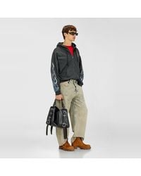 DIESEL - Zip-Up Hoodie With Crack Print - Lyst