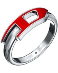 DIESEL - Stainless Steel Band Ring - Lyst