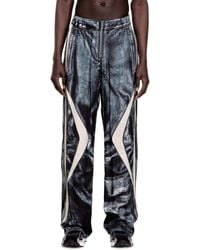 DIESEL - Biker-Trompe'Oeil Satin Track Pants - Lyst