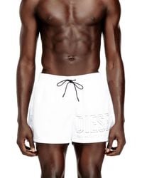 DIESEL - Mid-Length Swim Shorts With Outline Logo - Lyst