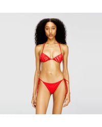 DIESEL - Bikini Top With Graphic Print - Lyst