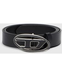 DIESEL - Logo-buckle Leather Belt - Lyst