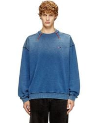 DIESEL - Cotton Sweatshirt With Contrasting Stitching - Lyst