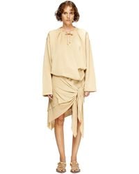 DIESEL - Draped Dress With Ruched Skirt - Lyst