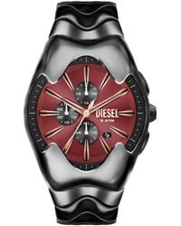 DIESEL - Mercurial Gunmetal Stainless Steel Watch - Lyst