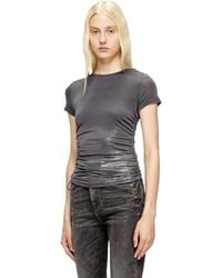 DIESEL - Jersey Top With Drawstring Sides - Lyst